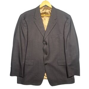 Austin Reed Mens 50R Blazer Charcoal Grey 3-Button Sport Coat